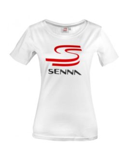 Ayrton Senna Ladies T-Shirt Senna White