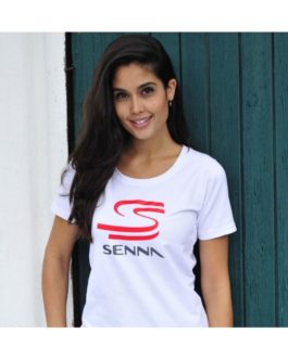 Ayrton Senna Ladies T-Shirt Senna White
