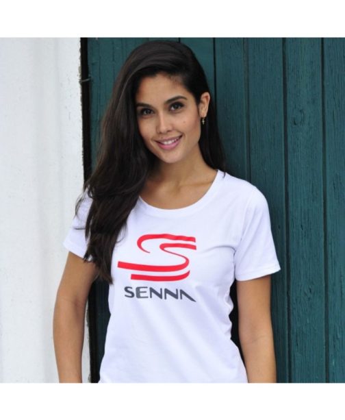 Ayrton Senna Ladies T-Shirt Senna White - Image 2