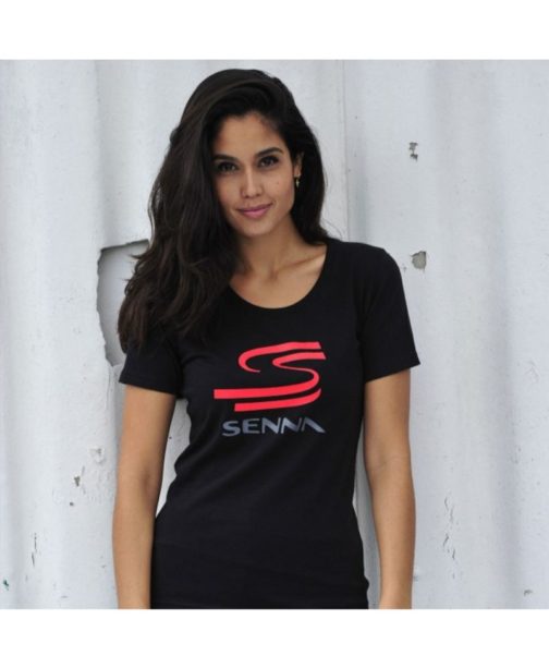 Ayrton Senna Ladies T-Shirt Senna Black - Image 2