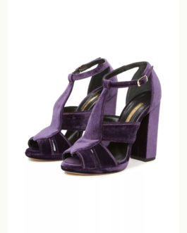 Atos Lombardini High Heeled Velvet Sandals