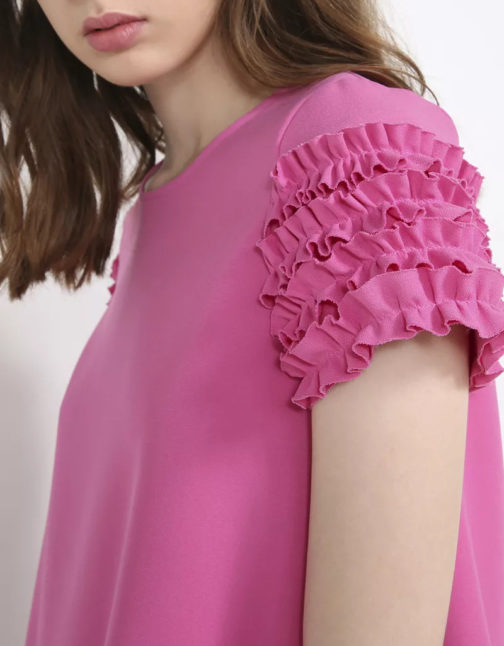 Atos Lombardini Ruffled Sleeves Oversized Dress - Image 5