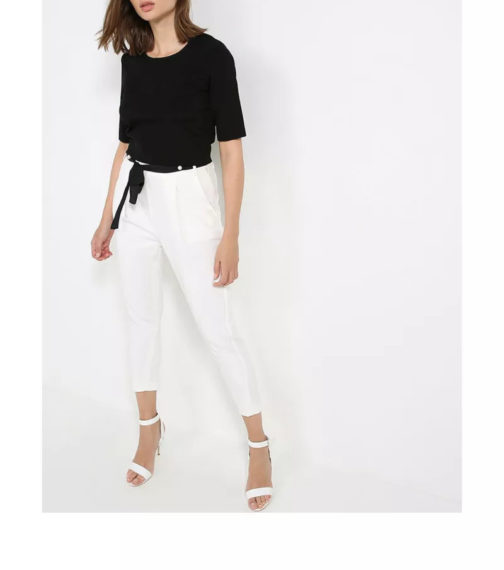 Atos Lombardini Round Neck Crop Top - Image 3