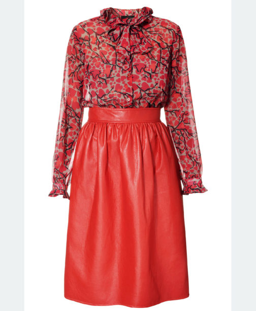 Atos Lombardini Multicolored Eco Leather Midi Dress - Image 6
