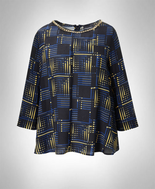 Atos Lombardini Multicolored Chain Blouse - Image 2