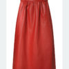 Atos Lombardini High Waist Eco Leather Midi Skirt - Image 9