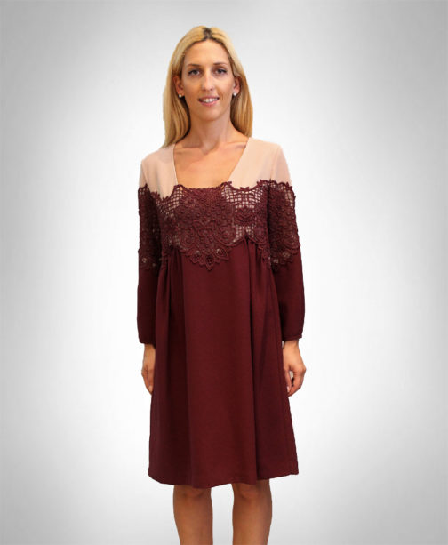 Atos Lombardini Loose Fit Crochet Mini Dress - Image 4