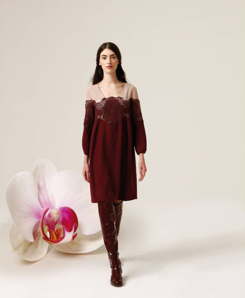 Atos Lombardini Loose Fit Crochet Mini Dress - Image 6