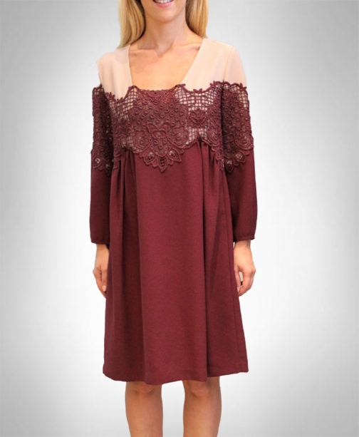Atos Lombardini Loose Fit Crochet Mini Dress - Image 5