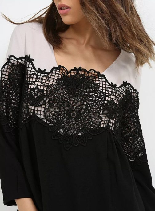 Atos Lombardini Loose Fit Crochet Mini Dress - Image 3