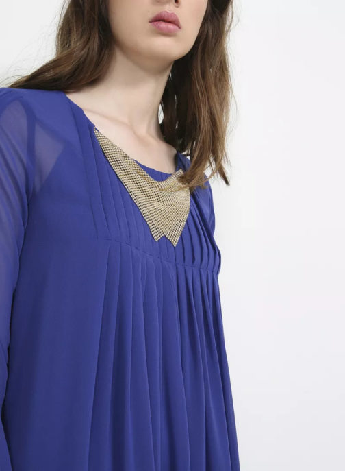Atos Lombardini Gold Detailed Neckline Dress - Image 3