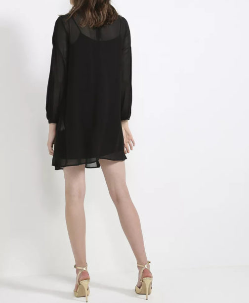 Atos Lombardini Gold Detailed Neckline Dress - Image 4
