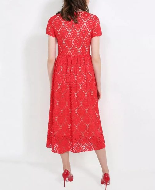 Atos Lombardini Short Sleeve Midi Dress - Image 4
