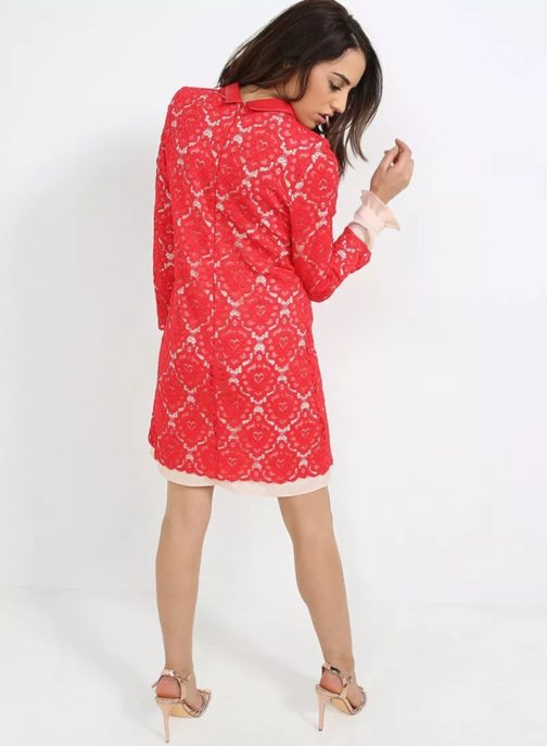 Atos Lombardini Long Sleeve Midi Crochet Dress - Image 4