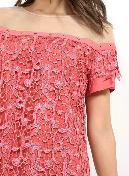 Atos Lombardini Sheer Element Mini Crochet Dress - Image 3