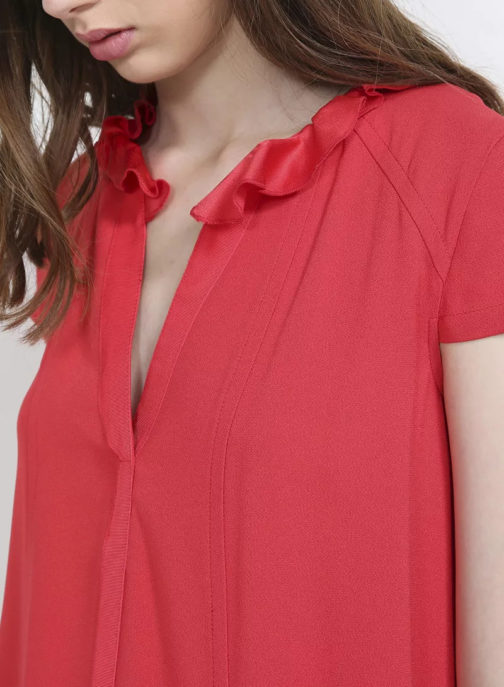Atos Lombardini Heart Brooch Mini Dress With Ruffles - Image 5