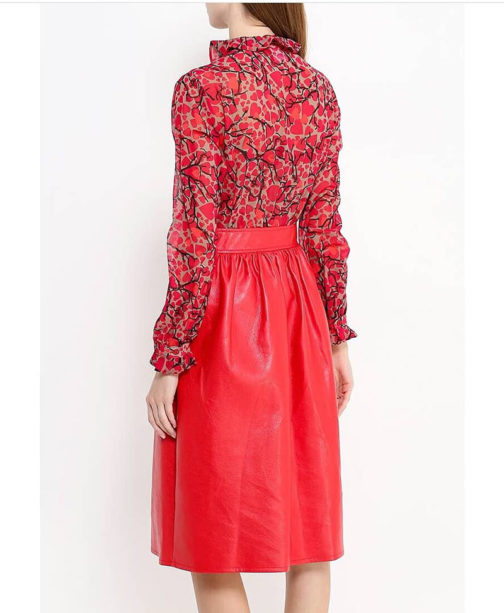 Atos Lombardini Multicolored Eco Leather Midi Dress - Image 5
