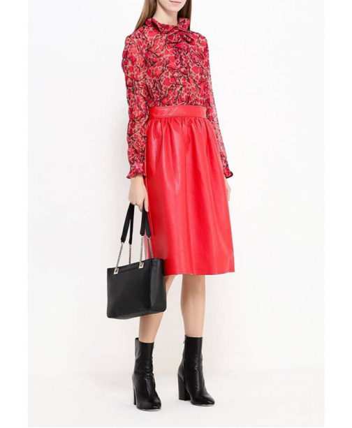 Atos Lombardini Multicolored Eco Leather Midi Dress - Image 4