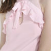 Atos Lombardini Pink Ruffled Mini Dress - Image 3