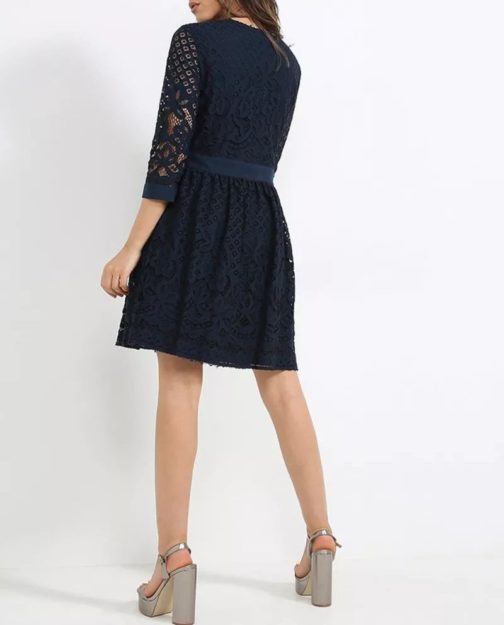 Atos Lombardini Mini Crochet Dress - Image 6