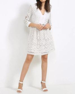 Atos Lombardini Mini Crochet Dress