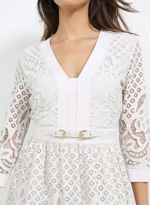 Atos Lombardini Mini Crochet Dress - Image 2