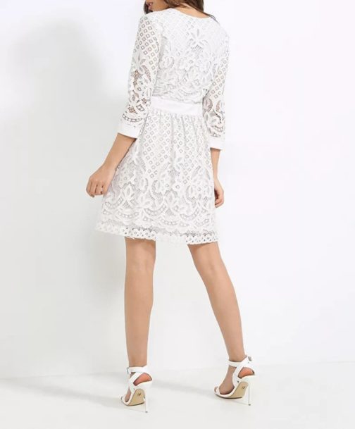 Atos Lombardini Mini Crochet Dress - Image 3