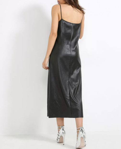 Atos Lombardini Slit Eco Leather Dress - Image 2