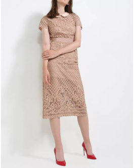 Atos Lombardini Midi Crochet Dress