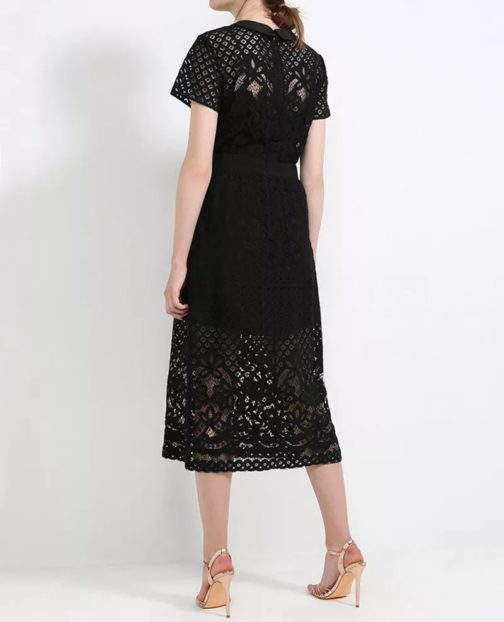 Atos Lombardini Midi Crochet Dress - Image 5