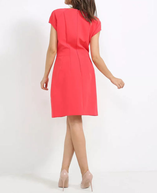 Atos Lombardini Gold Buttoned Mini Dress - Image 4