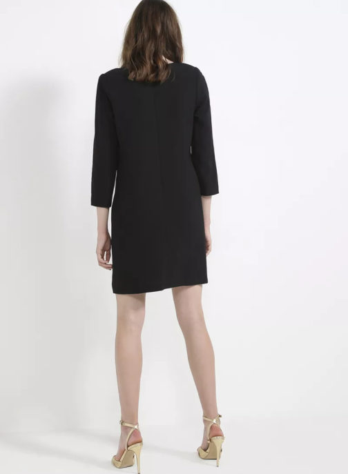 Atos Lombardini Gold Pocket Long Sleeve Dress - Image 2