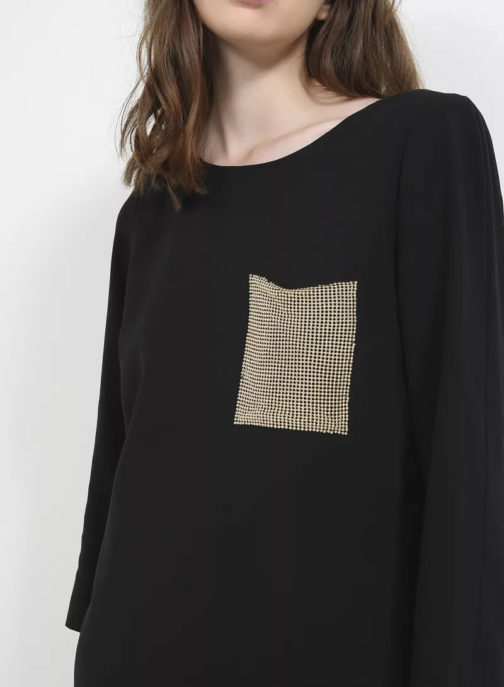 Atos Lombardini Gold Pocket Long Sleeve Dress - Image 3