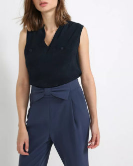 Atos Lombardini Sleeveless Pocket Basic Top