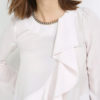 Atos Lombardini Long Sleeve Ruffled Blouse Chain Detail - Image 4