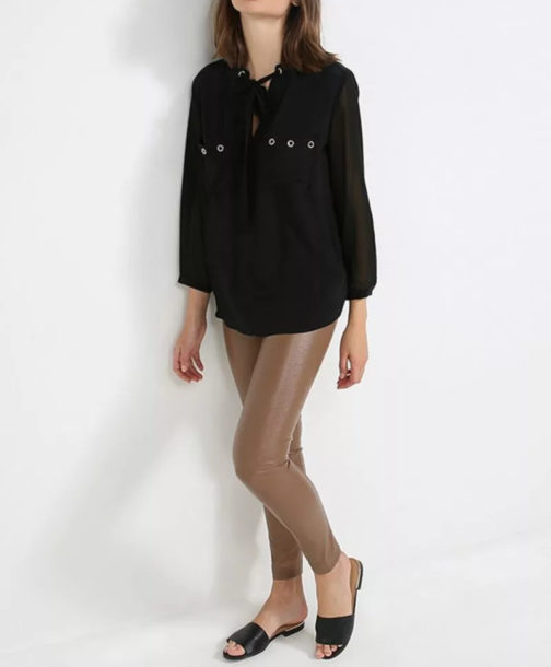 Atos Lombardini Long Sleeved Blouse With Pockets - Image 6