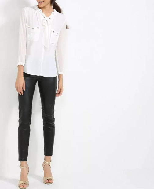 Atos Lombardini Long Sleeved Blouse With Pockets - Image 3