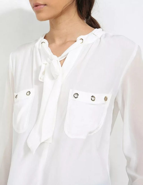Atos Lombardini Long Sleeved Blouse With Pockets - Image 4