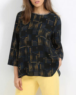 Atos Lombardini Multicolored Chain Blouse