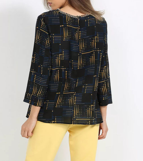 Atos Lombardini Multicolored Chain Blouse - Image 3