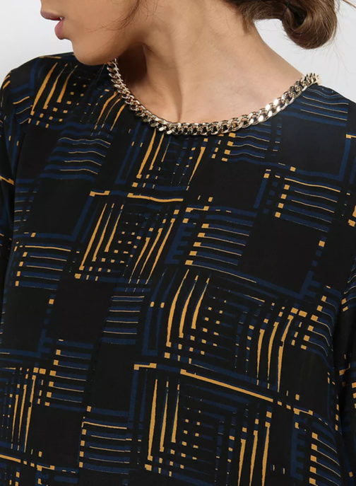 Atos Lombardini Multicolored Chain Blouse - Image 4