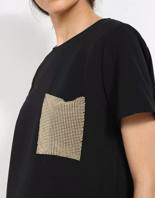 Atos Lombardini Gold Pocket Blouse Short Sleeve - Image 7