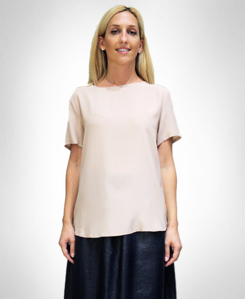 Atos Lombardini Short Sleeve Silky Basic Top - Image 7