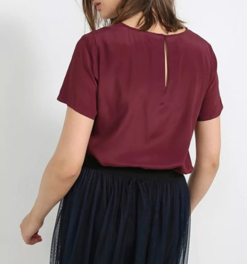 Atos Lombardini Short Sleeve Silky Basic Top - Image 2