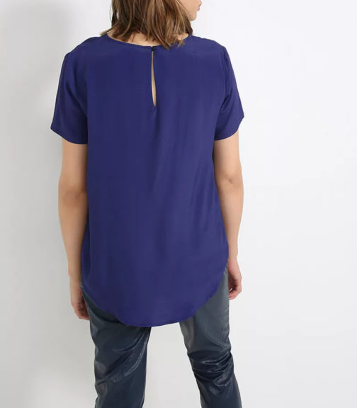 Atos Lombardini Short Sleeve Silky Basic Top - Image 5