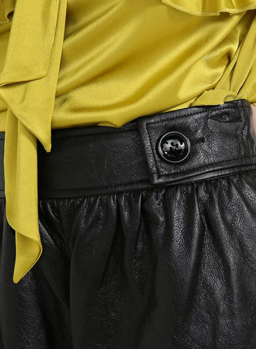Atos Lombardini High Waist Eco Leather Midi Skirt - Image 7