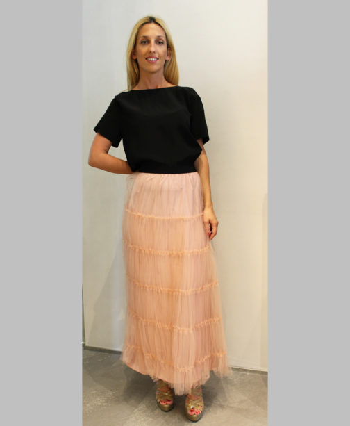Atos Lombardini Long Tulle Skirt - Image 4
