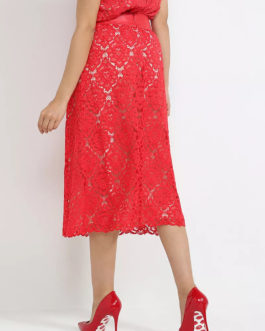 Atos Lombardini Midi Crochet Skirt
