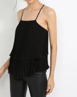 Atos Lombardini Pleated Thin Stripes Top