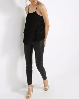 Atos Lombardini Pleated Thin Stripes Top